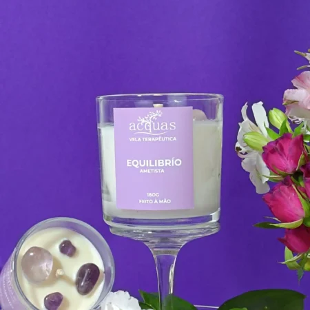 Vela Terapêutica de Ametista Equilíbrio 180g - Imagem 2