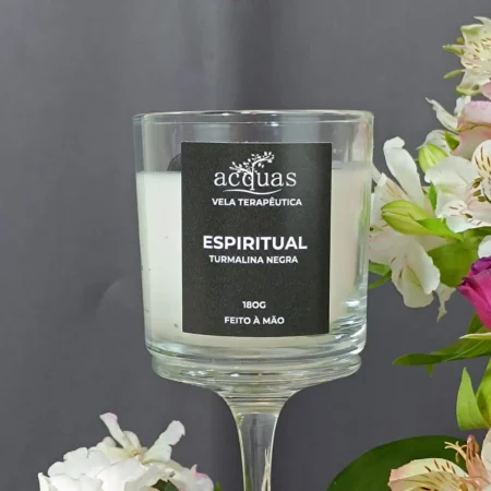 Vela Terapêutica de Turmalina Espiritual 180g