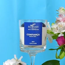 Vela Terapêutica de Ágata Azul Confiança 180g