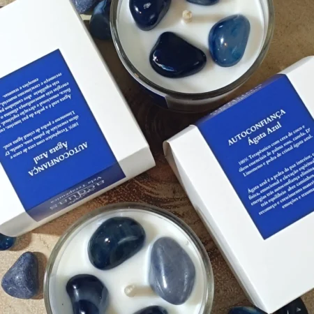 Vela Terapêutica de Ágata Azul Confiança 180g - Imagem 3