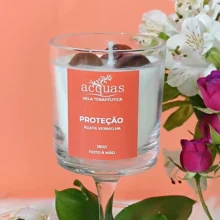 Vela Terapêutica de Ágata Vermelha Proteção 180g
